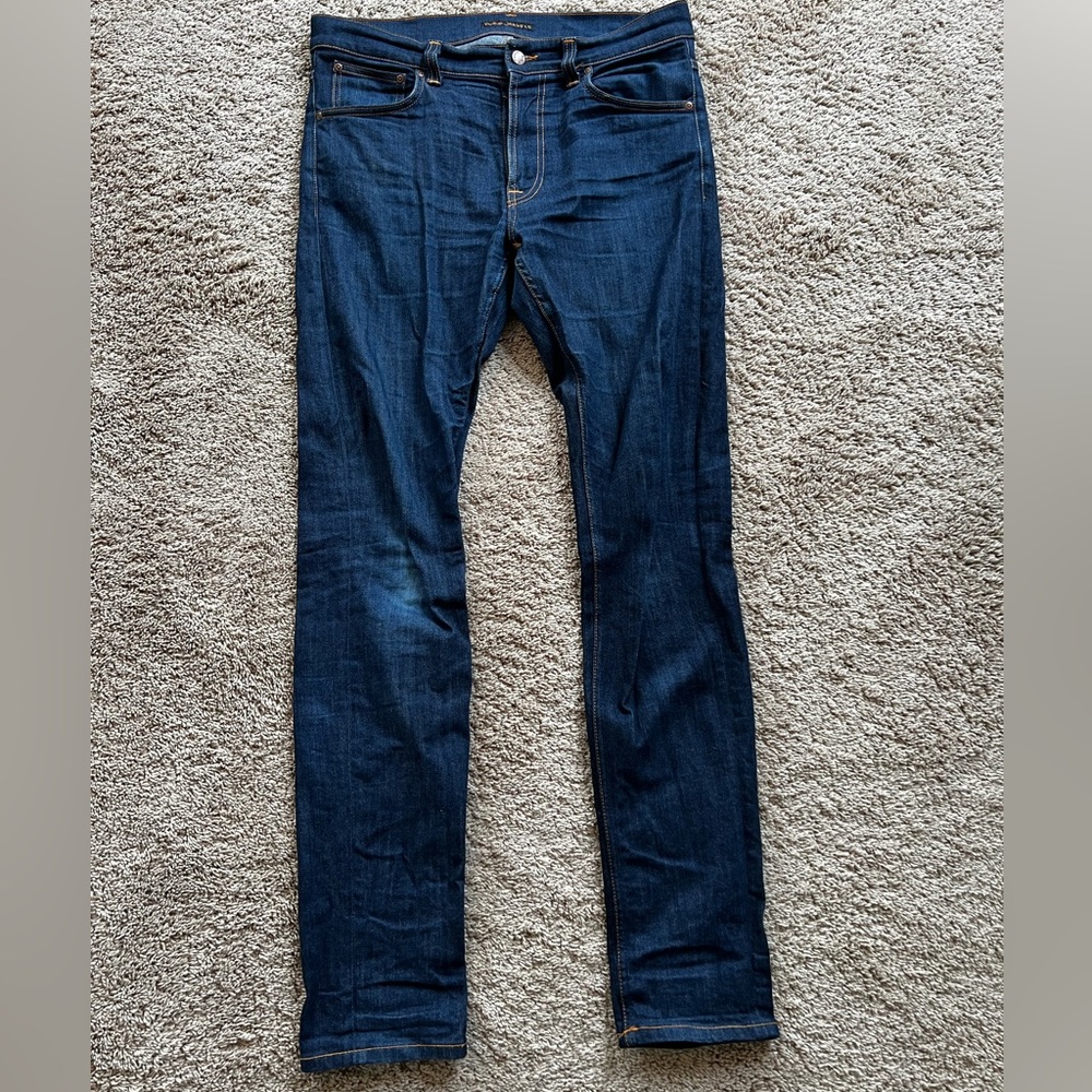 34x36 Nudie jeans, Lean Dean, Dry Ecru Embo